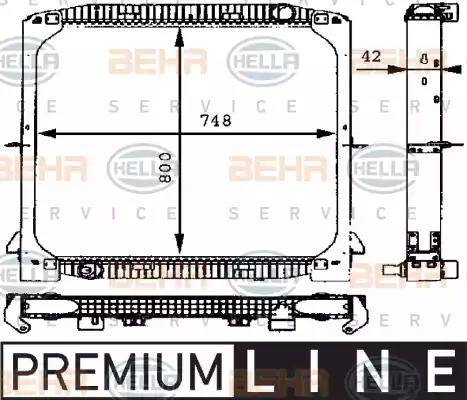 BEHR HELLA Service 8MK 376 721-571 - Radiator, engine cooling car-mod.net