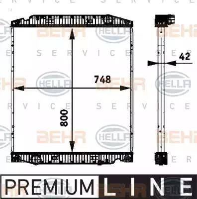 BEHR HELLA Service 8MK 376 722-081 - Radiator, engine cooling car-mod.net