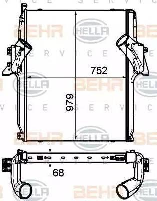 BEHR HELLA Service 8ML 376 906-351 - Intercooler, charger car-mod.net