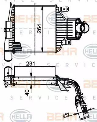 BEHR HELLA Service 8ML 376 988-384 - Intercooler, charger car-mod.net
