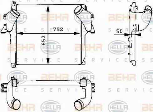 BEHR HELLA Service 8ML 376 723-721 - Intercooler, charger car-mod.net