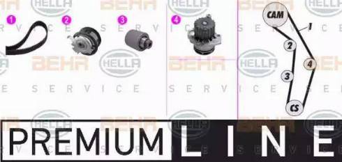 BEHR HELLA Service 8MP 376 802-861 - Water Pump & Timing Belt Set car-mod.net