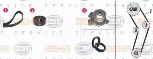 BEHR HELLA Service 8MP 376 807-841 - Water Pump & Timing Belt Set car-mod.net