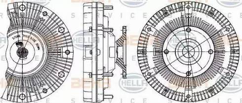 BEHR HELLA Service 8MV 376 906-501 - Clutch, radiator fan car-mod.net