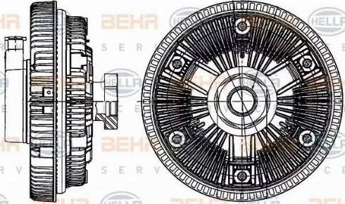 BEHR HELLA Service 8MV 376 907-411 - Clutch, radiator fan car-mod.net