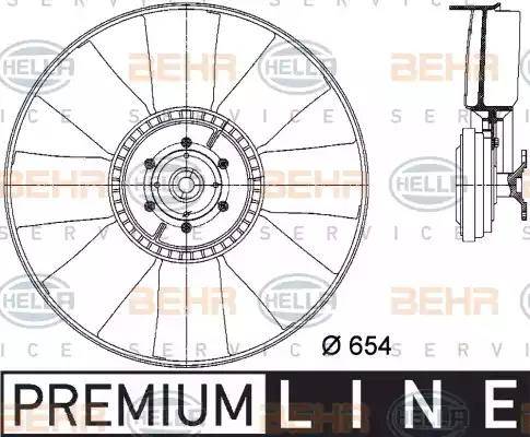 BEHR HELLA Service 8MV 376 731-381 - Fan, radiator car-mod.net