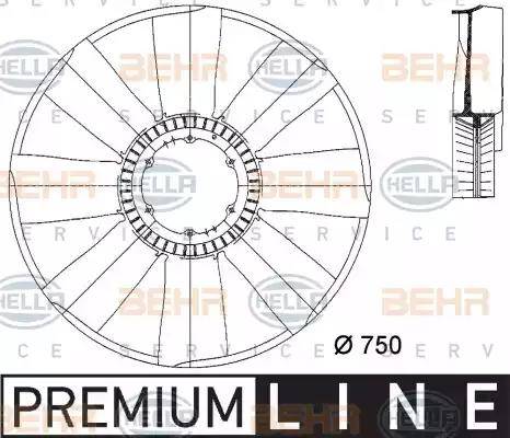 BEHR HELLA Service 8MV 376 733-081 - Fan Wheel, engine cooling car-mod.net
