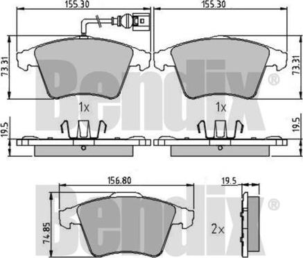 BENDIX 510479 - Brake Pad Set, disc brake car-mod.net