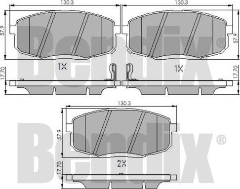 BENDIX 510569 - Brake Pad Set, disc brake car-mod.net