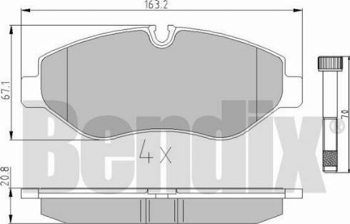 BENDIX 510517 - Brake Pad Set, disc brake car-mod.net