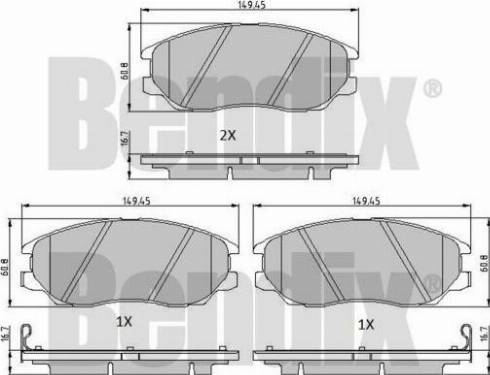 BENDIX 510536 - Brake Pad Set, disc brake car-mod.net