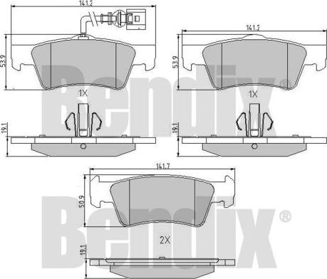 BENDIX 510578 - Brake Pad Set, disc brake car-mod.net