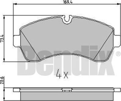BENDIX 510670 - Brake Pad Set, disc brake car-mod.net