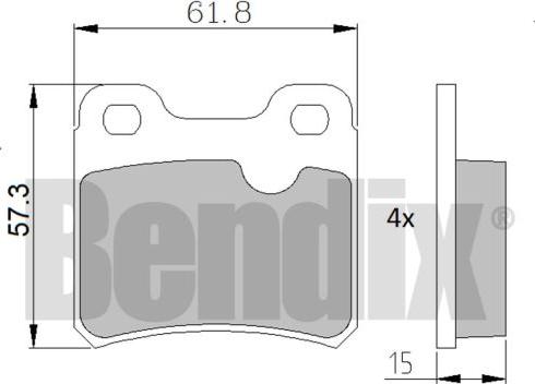 BENDIX 510065 - Brake Pad Set, disc brake car-mod.net