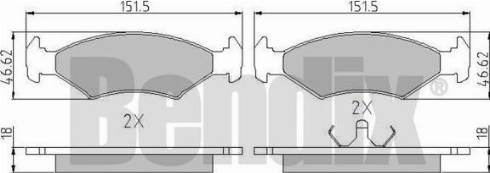 BENDIX 510026 - Brake Pad Set, disc brake car-mod.net