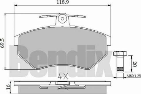 BENDIX 510158 - Brake Pad Set, disc brake car-mod.net