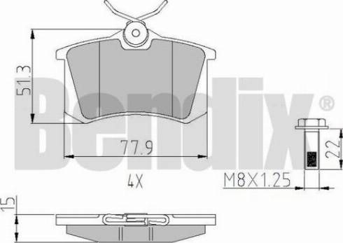 BENDIX 510106 - Brake Pad Set, disc brake car-mod.net