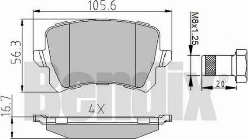 BENDIX 510853 - Brake Pad Set, disc brake car-mod.net