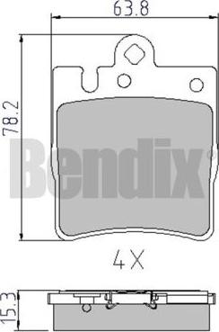 BENDIX 510361 - Brake Pad Set, disc brake car-mod.net