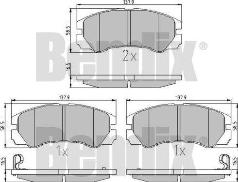 BENDIX 510254 - Brake Pad Set, disc brake car-mod.net