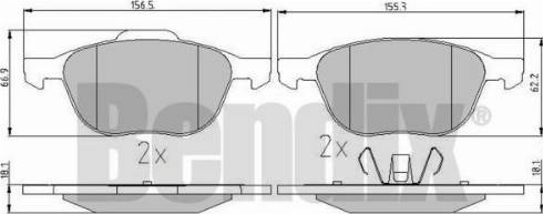 BENDIX 510237 - Brake Pad Set, disc brake car-mod.net