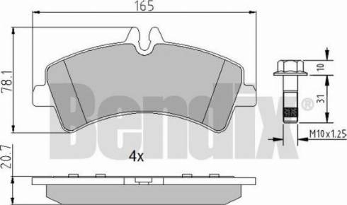 BENDIX 510741 - Brake Pad Set, disc brake car-mod.net