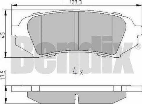 BENDIX 510723 - Brake Pad Set, disc brake car-mod.net