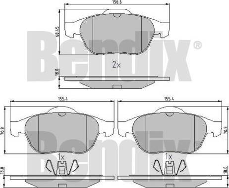 BENDIX 510770 - Brake Pad Set, disc brake car-mod.net
