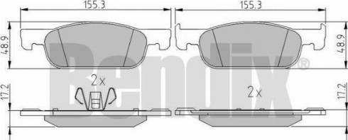 BENDIX 511411 - Brake Pad Set, disc brake car-mod.net