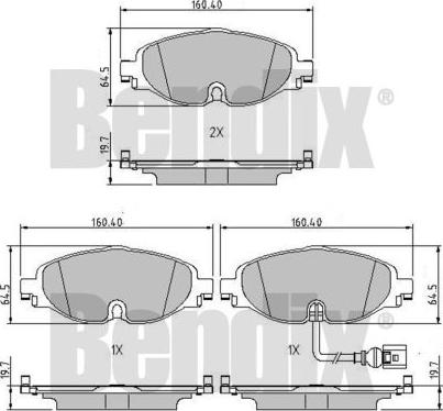 BENDIX 511142 - Brake Pad Set, disc brake car-mod.net