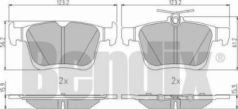 BENDIX 511182 - Brake Pad Set, disc brake car-mod.net
