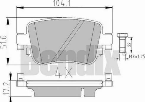 BENDIX 511132 - Brake Pad Set, disc brake car-mod.net