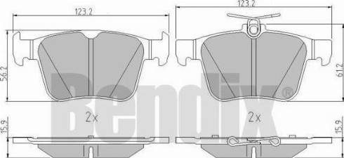 BENDIX 511120 - Brake Pad Set, disc brake car-mod.net