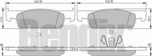 BENDIX 511128 - Brake Pad Set, disc brake car-mod.net