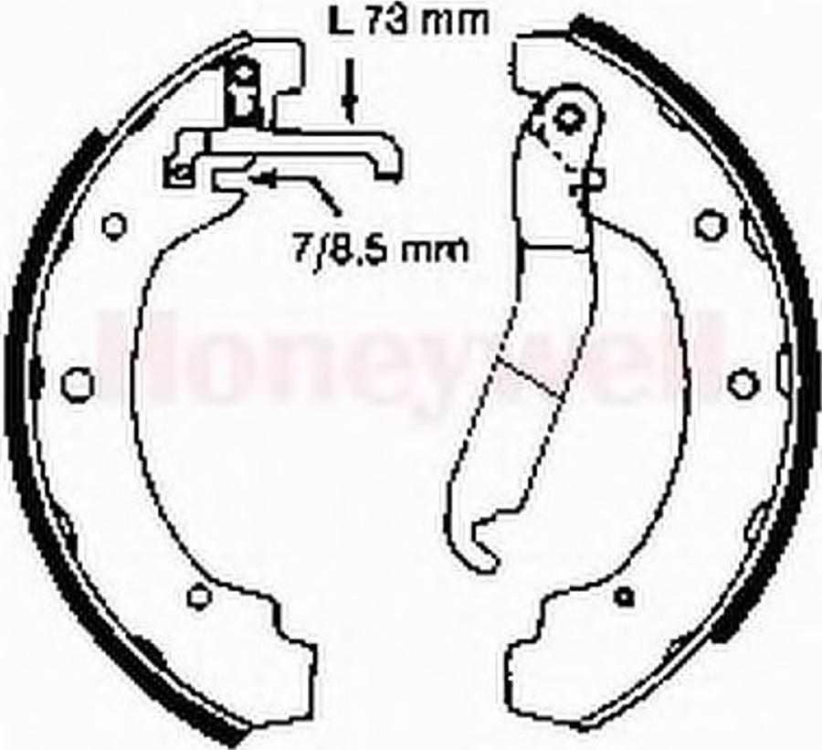 BENDIX 361415 B - Drum Brake Shoe Set car-mod.net