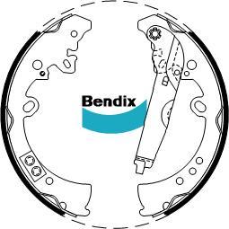 BENDIX BS5008 - Drum Brake Shoe Set car-mod.net