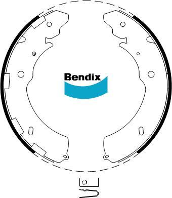 BENDIX BS5018 - Drum Brake Shoe Set car-mod.net