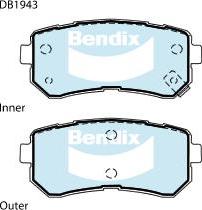 BENDIX DB1943 GCT - Brake Pad Set, disc brake car-mod.net