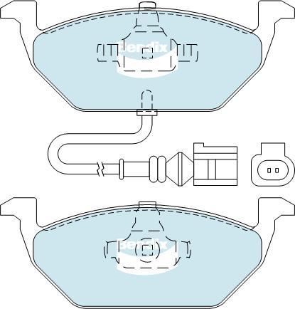 BENDIX DB1405 GCT - Brake Pad Set, disc brake car-mod.net
