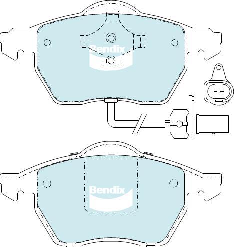 BENDIX DB1427 GCT - Brake Pad Set, disc brake car-mod.net