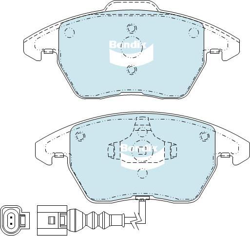 BENDIX DB1849 4WD - Brake Pad Set, disc brake car-mod.net