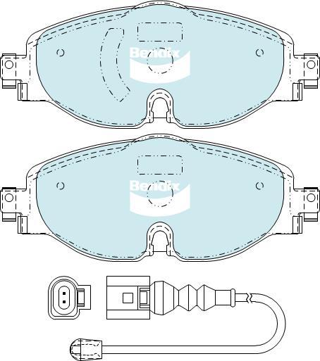 BENDIX DB2383 MKT - Brake Pad Set, disc brake car-mod.net