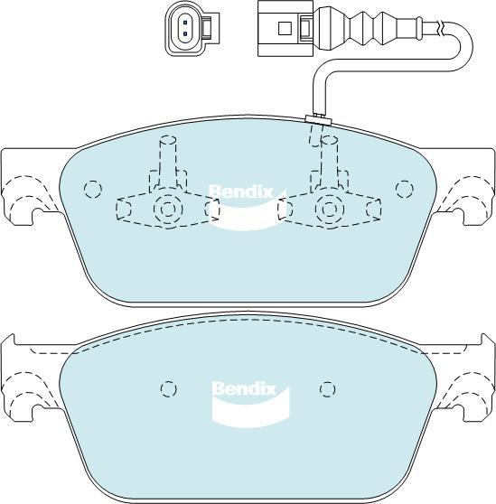 BENDIX DB2200 4WD - Brake Pad Set, disc brake car-mod.net