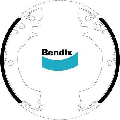 Bendix-AU BS1398 - Drum Brake Shoe Set car-mod.net