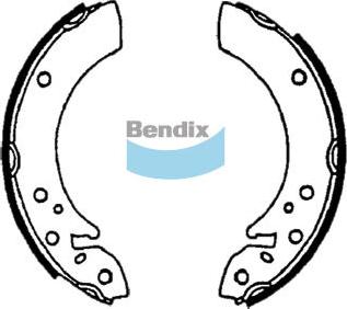 Bendix-AU BS1384 - Drum Brake Shoe Set car-mod.net