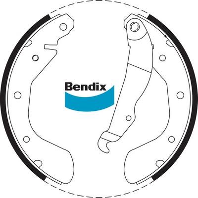Bendix-AU BS1710 - Drum Brake Shoe Set car-mod.net
