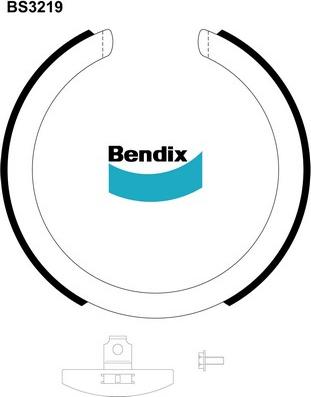 Bendix-AU BS3219 - Brake Shoe Set, parking brake car-mod.net