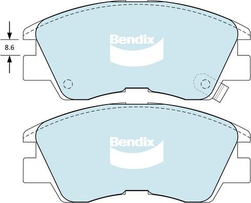 Bendix-AU DB1113 -4WD - Brake Pad Set, disc brake car-mod.net