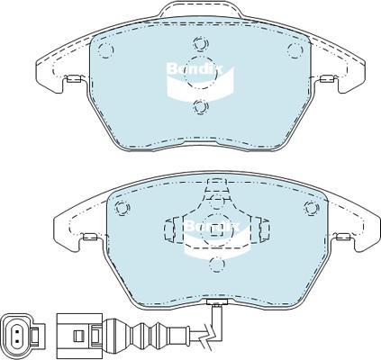 Bendix-AU DB1849 EURO+ - Brake Pad Set, disc brake car-mod.net