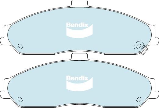 Bendix-AU DB1868GCT - Brake Pad Set, disc brake car-mod.net